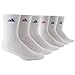 adidas Women's Athletic Cushioned Crew Socks with Arch Compression (6-Pair)