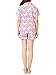 VENTELAN Women's Lovely Pigs Printed Sleepwear Lapel Cardigan Shorts Pajama Sets Pink Large(USA Size 12-14)