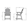 Highwood AD-CHCA2-CGE Hamilton Counter Height Deck Chair, Coastal Teak