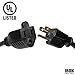Iron Forge Cable 5 Pack 1 Ft Black Extension Cord, 16/3, 1 Foot Short Extension Cord, 3 Prong, Weatherproof - Great for Outside Use