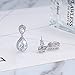 UMODE Teardrop Halo Cubic Zirconia CZ Dangle Drop Earrings for Women 1.15 In
