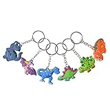 Rantanto 12 Pieces Dinosaur Keychains For Kids Dino Party Favors Accessory