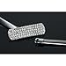 kilofly 2pc Women's Silver Metal Thin Skinny Stretch Belt Rhinestone Waistbands