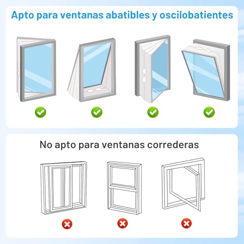 400CM Window Seal Kit for Mobile Air Conditioners, Energy Efficient Hot Air to Fix on Windows, Mobile Dryer, White, No Drilling Required.