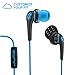 JLab Audio Core Hi-Fi Noise Isolating Earbuds with Mic and Cush Fin Technology, Guaranteed, Guaranteed for Life - Blue/Black