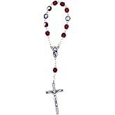 Vatican Imports 4mm Crystal Simple One Decade Rosary | Italian Crystal Glass Beads | Great Catholic Gift for First Communion and Confirmation | Christian Jewelry