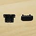 uxcell 25 Pcs Dust Plugs, Micro USB Port Cover for Phone, Soft Cell Phone Anti Dust Plug Suitable for Samsung Galaxy S7/S6/S5, Black Dust Stopper for Android, Headphones, Laptop