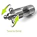 Salt and Pepper Grinder - Warmhoming Stainless Steel Pepper Mill Salt Mill - Granule Size Adjustable Pepper Grinder Salt Grinder