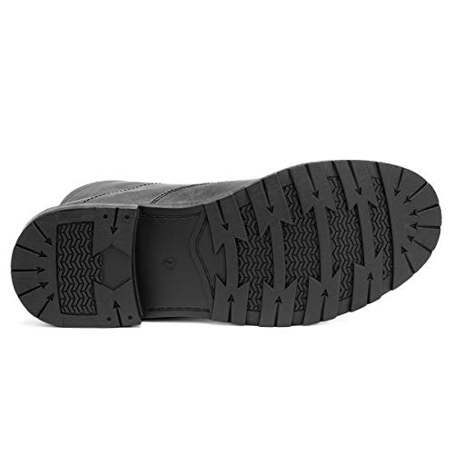 GM GOLAIMAN Winter Work Boots for Men-Lace Up Cap Toe Ankle Boot for Military Tactical Combat Hiking Motorcycle Black 10 - Thumbnail 4
