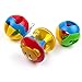 ECOOLBUY 3 PACK 2.9inch Cute Pet Dog Cat Bird Bites Toy Parrot Chew Bell Ball Toys Swing Cage Cockatiel Parakeet For Bird Cat Small Medium Dog