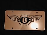 BENTLEY EMBLEM ENGRAVED LICENSE PLATE W/FRAME