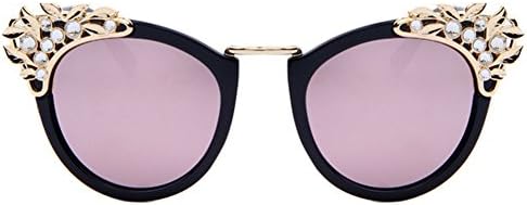HelloKiti Europe And America Vogue Lady Luxury Cat Eye Metal Star Style Sunglasses(C4)