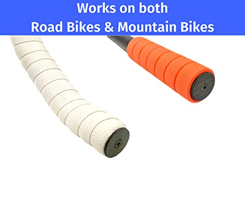 Domain Cycling Carbon Fiber Bike Handlebar Bar End Plugs, Expanding Adjustable Locking Caps, Road Bicycle Grip Mountain BMX MTB Fixie