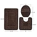 Grand Era 3 Piece Bath Rug Set with Pattern Bathroom Rug(20