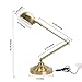 Desk Lamp - 7W Desktop Light, 350° Swing Arm Light, LED Energy-Saving, Eye-caring Reading Table Light, Antique Brass Desk Lamp, Touch Control, Dimmable Gold Desk Lamp for Studying, Working, Reading