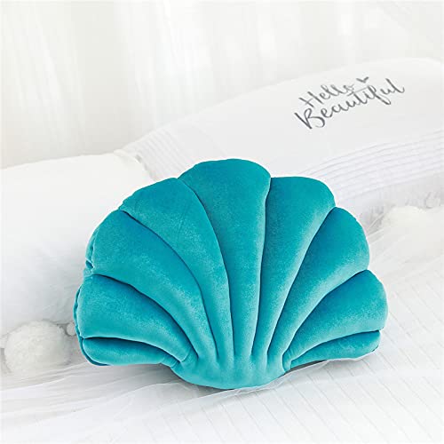 Fay Bless Seashell Throw Pillows for Couch,Outdoor Sea Shell Bed Pillows Decorative for Patio Furniture Sea Princess (Green,M)