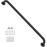 Black Shower Grab Bar w/Anti-Slip Knurled Grip 32 Inch, Munzong Stainless Steel Bathroom Handicap Grab Bars, Safety Bar Balan