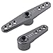 2pcs HobbyPark Metal Aluminum 25T Servo Horn Steering Arms (Double & Single) for RC Models Car Truck Buggy Replacement Parts (Gray)