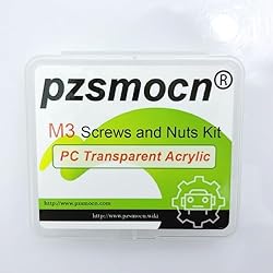 Pzsmocn 200 Pieces/100 Sets M3*3 mm PC Transparent