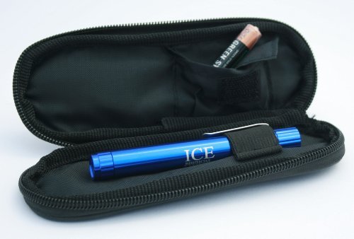 ICE Medical LED Nurses Penlight/Pentorch Pocket Torch Light Reusable with Pocket Clip for Pupil Exam Doctor Paramedic (Blue, 1 x Penlight with Case)