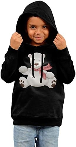 Big Kid meet The Polar Bear Hiking Shirt Boy Hooded Sweatshirt Black 3 Toddler