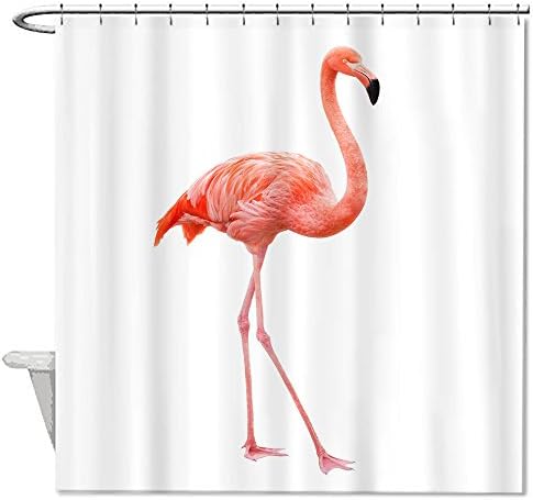 Ojngdafs Pretty Flamingo Tattoo Design Waterproof Shower Curtain for Bath 48"x72"