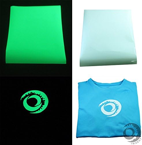Tricent Heat Transfer Vinyl Party Pack - For DIY T Shirt Fabric Projects - Assorted Bundle Gold, Glitter Purple, Pink, Green, Blue, Glow 12x10 in for Cricut, Silhouette Cameo, Cutters Easy Cut &amp; Weed