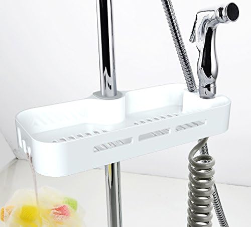 Shower Caddy Shelf with Hook, Bathroom Storage Holder for Soap Shampoo Conditioner, No Drilling Wall Mounted