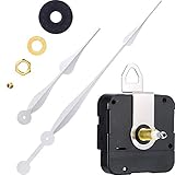 Hicarer High Torque Long Shaft Clock Movement Mechanism with 12 Inch Long Spade Hands (Silver)