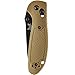 Benchmade - Mini Griptilian 557 Knife, Tanto Blade, Plain Edge, Coated Finish, Sand Handle