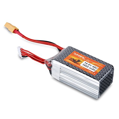 FLOUREON 4S 14.8V 1500mAh 45C Lipo Battery with XT60 and T Plug for RC Airplane RC Helicopter RC Car Truck RC Boat RC Hobby