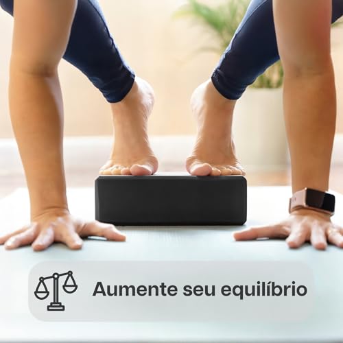JustGoFit Tijolo de Yoga EVA Alta Densidade – Acessório para Pilates, Alongamento e Exercícios Funcionais