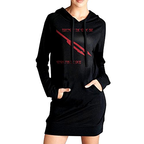 Womens Queens Of The Stone Age Songs For The Deaf Long Pullover Hoodie Pockets