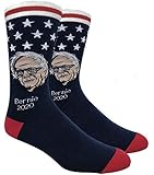 Novelty Dress Socks for Men - Premium Cotton - America - Democratic Candidate - Bernie Sanders 2020