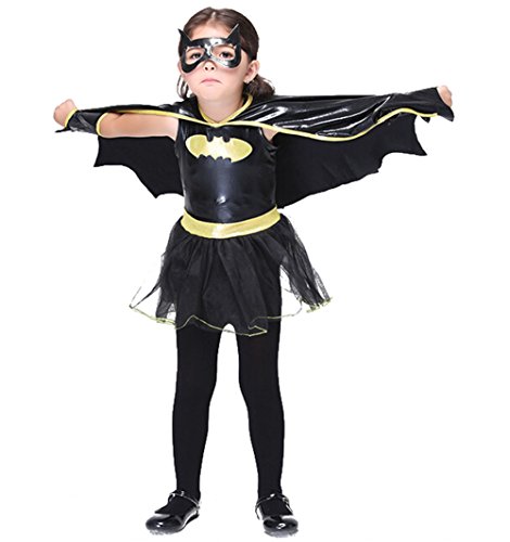 ZEAMO Little Girl Halloween Batman Dress up Cosplay Costume