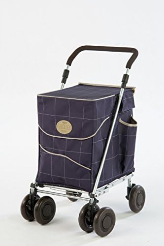 Sholley Petite Deluxe with Blue Check Bag - A Fantastic Folding Shopping Cart.