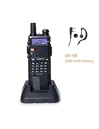 Baofeng UV-5R Upgrade Versión 3800 mAh batería Radio de dos vías (Negro)