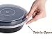 DuraHome - Round Meal Prep Containers with Lids 28oz. Pack of 10 BPA-Free Round Microwaveable Black Plastic Food Storage Container