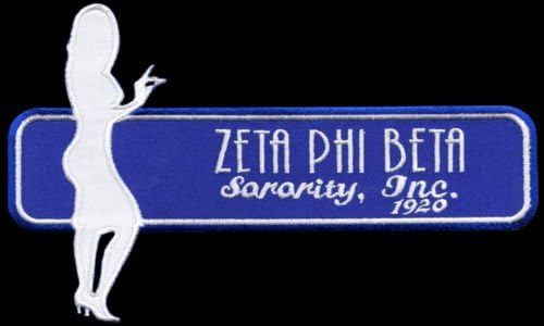 Zeta Phi Beta Satin Twill Embroidery Emblem Patch