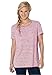 Woman Within Plus Size Marled Cuffed-Sleeve Tee