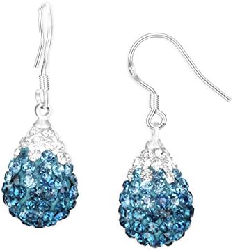 Earrings For Women By Fashionvictime - Silver Plated Jewel - Crystals From Swarovski