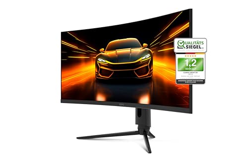 ODYS XP34 PRO-X Curved Gaming Monitor – 34 Zoll (86 cm) UWQHD (3440x1440), 180 Hz (DP), 1ms Reaktionszeit (MPRT),125% sRGB, HDR10, FreeSync/G-Sync komp., 1500R, Pip/PBP, 2X HDMI 2.1, 2X DisplayPort thumbnail 2