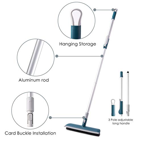 Eyliden Floor Scrub Brush with Soft Scrape, 2in1 Function Stiff
