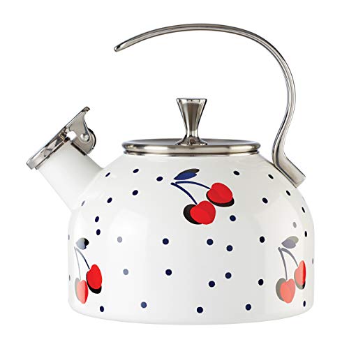 Kate Spade Vintage Cherry Dot Tea Kettle, 3.70 LB, Multi The Home Kitchen Store