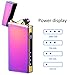 Electric Arc Lighter USB Rechargeable Lighter Windproof Flameless Lighter Plasma Electronic Lighter with LED Power Display (Rainbow)