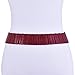 Retro Wide Metal Interlock Buckle Womens Elastic Waist Belt Cinch