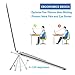 Laptop Stand, Aluminum Laptop/Tablet Mount Holder,Foldable Lightweight Ventilated Laptop Riser Stand,Desktop Cooling Desk Holder for 10~15.5” Laptop MacBook/HP/Dell/Lenovo/Samsung/Acer （A-Silver）thumb 3