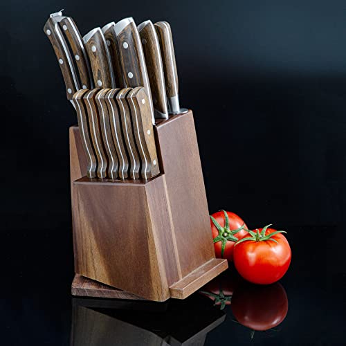 Knife Set, Kitchen Knife Sets 15Piece German High Carbon Stainless