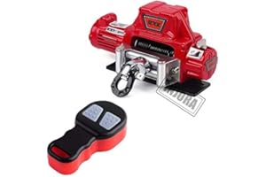 INJORA Metal Automatic Winch Wireless Remote Controller System for 1:10 RC Crawler Car Axial SCX10 90046 Traxxas TRX4 Redcat 