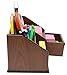 Cherry Brown Office Wooden Desk Organizer with 1 Drawer and Multiple Shelves/Racks for Office Supplies and Desk Accessories - Can be Used on Desktop|Table|Counter in Kitchen or Work Space